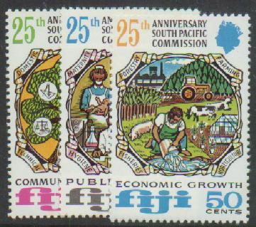 FIJI -  1972 South Pacific Commission. Fruit, Animals. Scott 324-6. MNH - Fiji (1970-...)