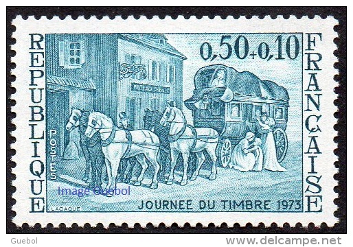 France Transport N° 1749 ** Journée Du Timbre - Chevaux / Cheval - Diligence - Diligences