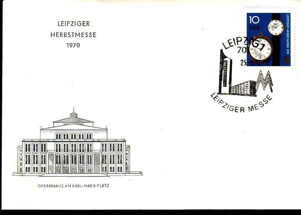 Fdc Métiers > Horlogerie Allemagne 1970 Foire Leipzig Montres - Orologeria