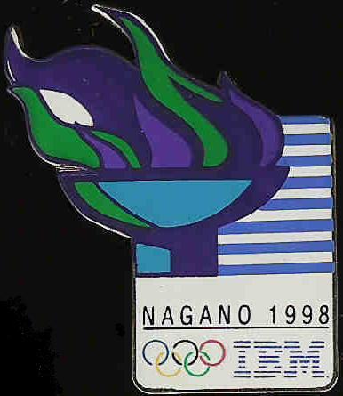 JEUX OLYMPIQUES NAGANO 1998 IBM - FLAMME OLYMPIQUE - SPONSOR - EGF - OLYMPICS GAMES -       (22) - Olympische Spelen