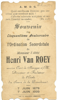 JEMEPPE Sur MEUSE - Souvenir Du 50e Anniversaire De Mr. L'Abbé Henri Van Roy - Non Classés