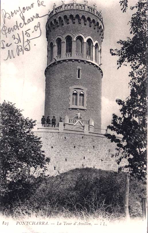 Cpa Pontcharra (38, Isère) Tour D´Avallon, Animée, 1909 - Pontcharra