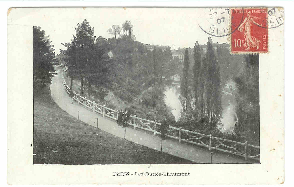 PARIS Les Buttes Chaumont (écrite En 1907) - Arrondissement: 19