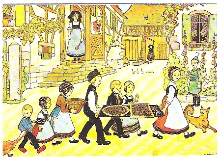 "L´Alsace Merveilleuse De HANSI " : Les Gateaux ;illustrée D'Enfants D'Oies Et D'un Chien  ; TB - Hansi