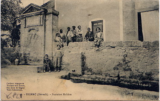 GIGNAC  FONTAINE  MOLIERE - Gignac