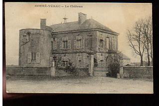 Jolie CP Ancienne Vienne Couhé-Vérac Le Château - Obl Paire De Blanc + Pasteur 171 - Couhe