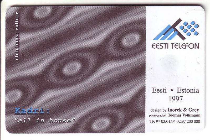 USED ESTONIA PHONECARD 1997 - ET0054 -  House Music - Estonie