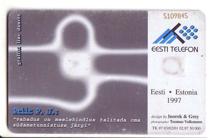 USED ESTONIA PHONECARD 1997 - ET0055 -  Hip-Hop - Estland