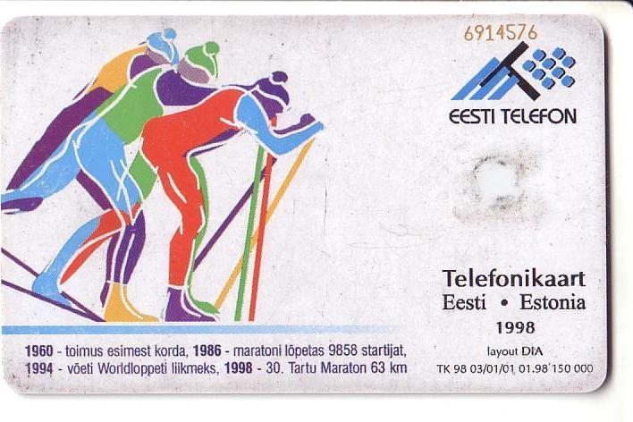 USED ESTONIA PHONECARD 1998 - ET0077 - The Marathon Of Tartu - Estland