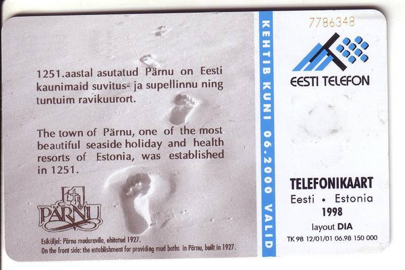 USED ESTONIA PHONECARD 1998 - ET0087 - Parnu Resorts - Estland