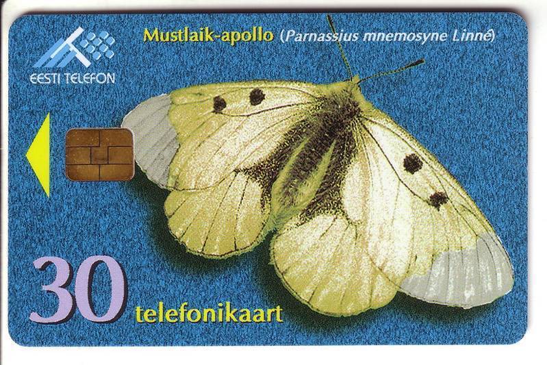 USED ESTONIA PHONECARD 1998 - ET0089 - The Clouded Apollo - Estonia