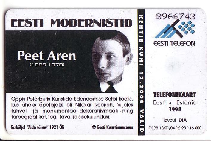 USED ESTONIA PHONECARD 1998 - ET0099 - Estonian Modernism 30 - Estonia
