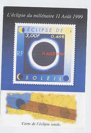 CP De L'éclipse Totale Du Soleil Le11 Août 1999 Avec Superbes Oblitérations (1371) - Astrology