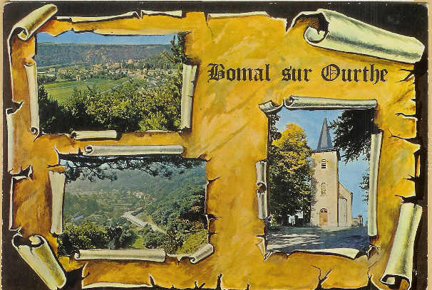 BOMAL-SUR-OURTHE : Belle CPM Multivues - Combier Imprimeur Macon - Durbuy