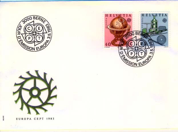 SUISSE - Yvert -  Deux FDC - T. 1178/79 Oblitér. Dachsen Et Berne - 1983