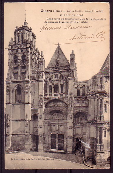 EURE - Gisors - Cathedrale - Grand Portail Et Tour Du Nord - Gisors