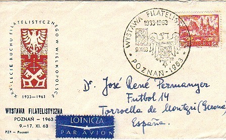 Carta  Aerea POZNAN (Polonia) 1963 - Posta Aerea