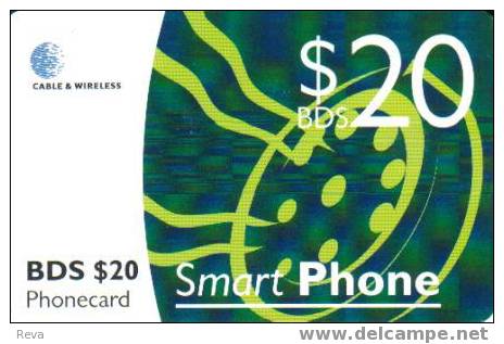 BARBADOS $20  FIRST CHIP   TELEPHONE  HANDSET  CARTON  READ DESCRIPTION !! - Barbados (Barbuda)