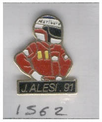 Ref 1562 - Pin´s "J ALESI 1991" - Personaggi Celebri