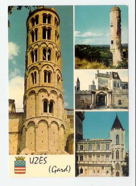 Uzès: La Tour Fenestrelle, De La Maladrerie, Vue Du Duché, Façade Du Chateau (06-1627) - Uzès