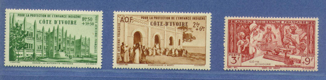 T735-Côte D´Ivoire/Protection De L´enfance Indigène PA6-8 Neuf ** - Other & Unclassified