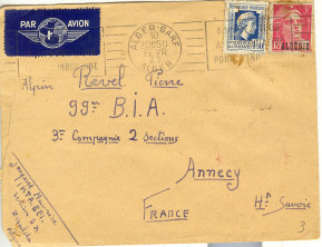 Algérie - 1947 Lettre Avec Gandon Surchargée - Lettres & Documents