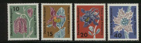 GERMANY 1963 Flora MNH 392-395 # 1830 - Unused Stamps
