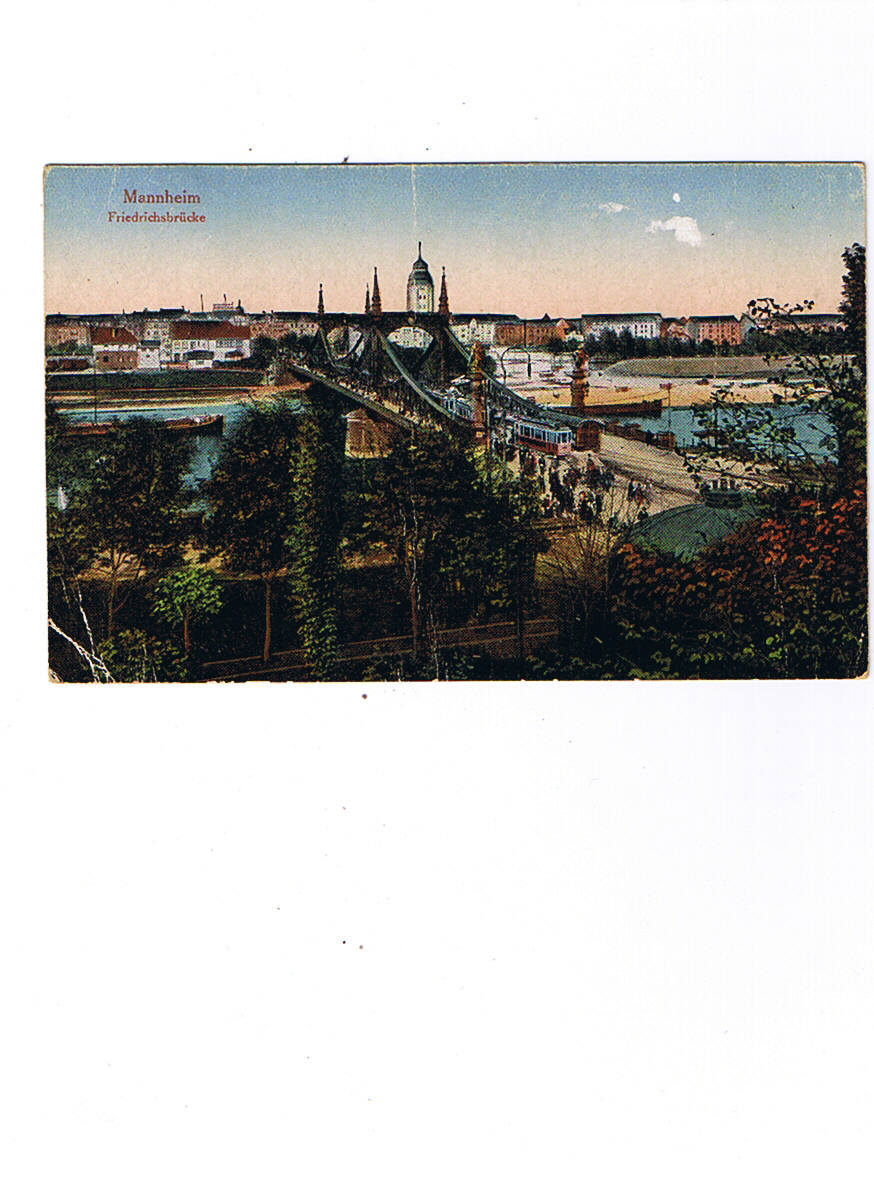 MANNHEIM     Friedrichtbrucke  Circulée 1919 - Mannheim