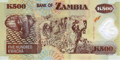 Zambia 500 Kwacha`s 2003 Year Issue-Polimer- UNC - Zambia