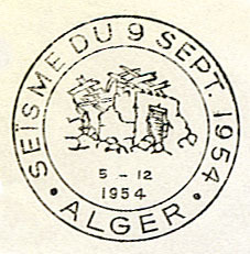 Algerie : "Seisme Du 9 Septembre 1954" Alger. Tremblement De Terre, Géologie, Catastrophe - Covers & Documents