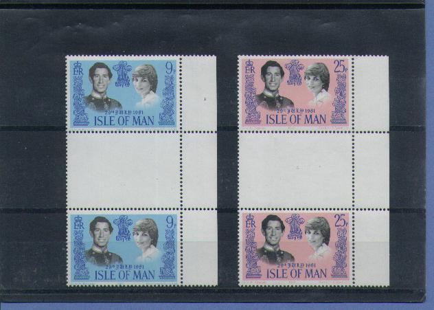 ILS OF MAN  189/0 Y/T MNH Gutter Pairs ** (M 138) - 1981