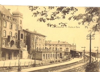 BELGIQUE HERBESTHAL POSTE ET GARE - Amay