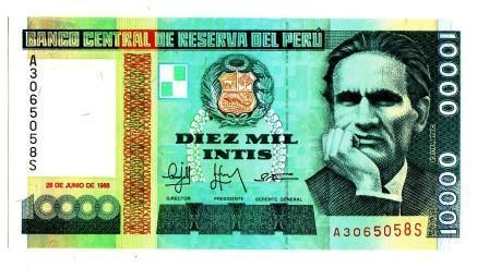 Pérou - 10.000 INTIS - 28/6/1988 - NEUF ET NON PLIE. Impeccable ! - MINT. - Perú