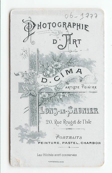 Jeune Femme - Photographe: D. Cima à Lons Le Saunier (06-1777) - Non Classés