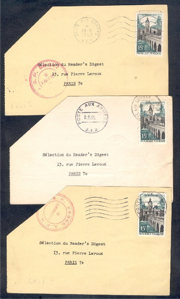 GUERRE D' ALGERIE? 6 CARTES 1958 DEPUIS L' ARMEE DESTINEES A PARIS - War Of Algeria