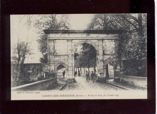 001864 Ligny En Barrois Porte & Rue De Strasbourg édit.gettliffe Animée - Ligny En Barrois