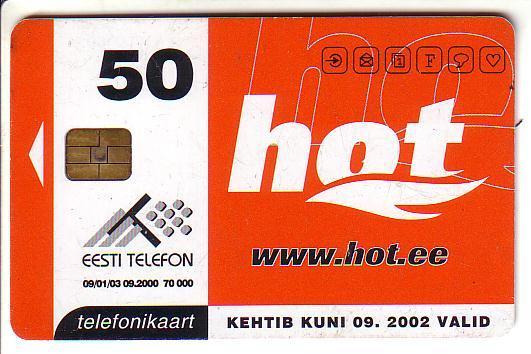 ESTONIA USED PHONECARD 2000 #ET0138 - Hot (50kr) - Estonia