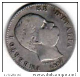 M 18 -1 LIRE 1887 UMBERTO 1 ITALIE - Argent - - 1878-1900 : Umberto I