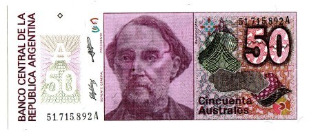 ARGENTINE - 50 AUSTRALES - NEUF ET NON PLIE - MINT - Impeccable ! - Argentinien