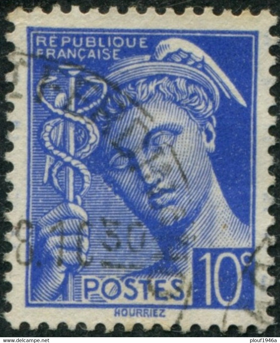 Pays : 189,03 (France : 3e République)  Yvert Et Tellier N° :  407 (o) - 1938-42 Mercurio