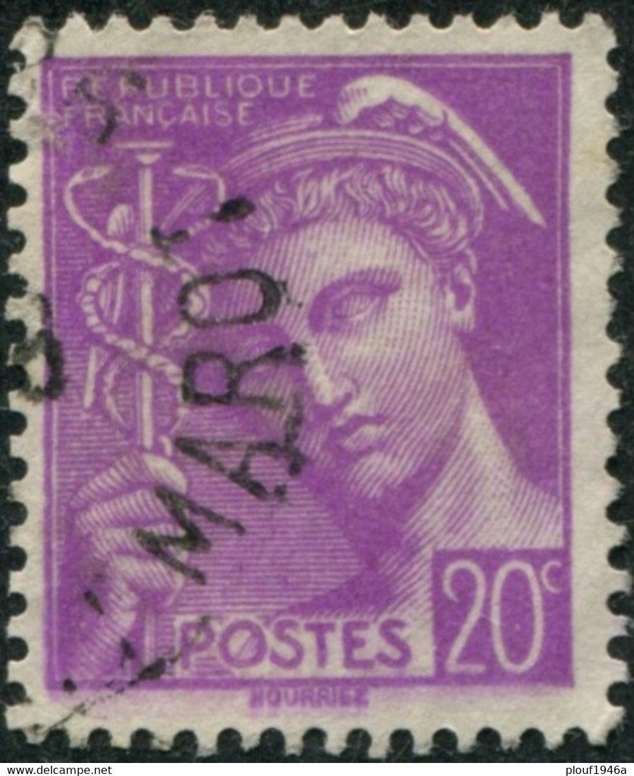 Pays : 189,03 (France : 3e République)  Yvert Et Tellier N° :  410 (o) - 1938-42 Mercure