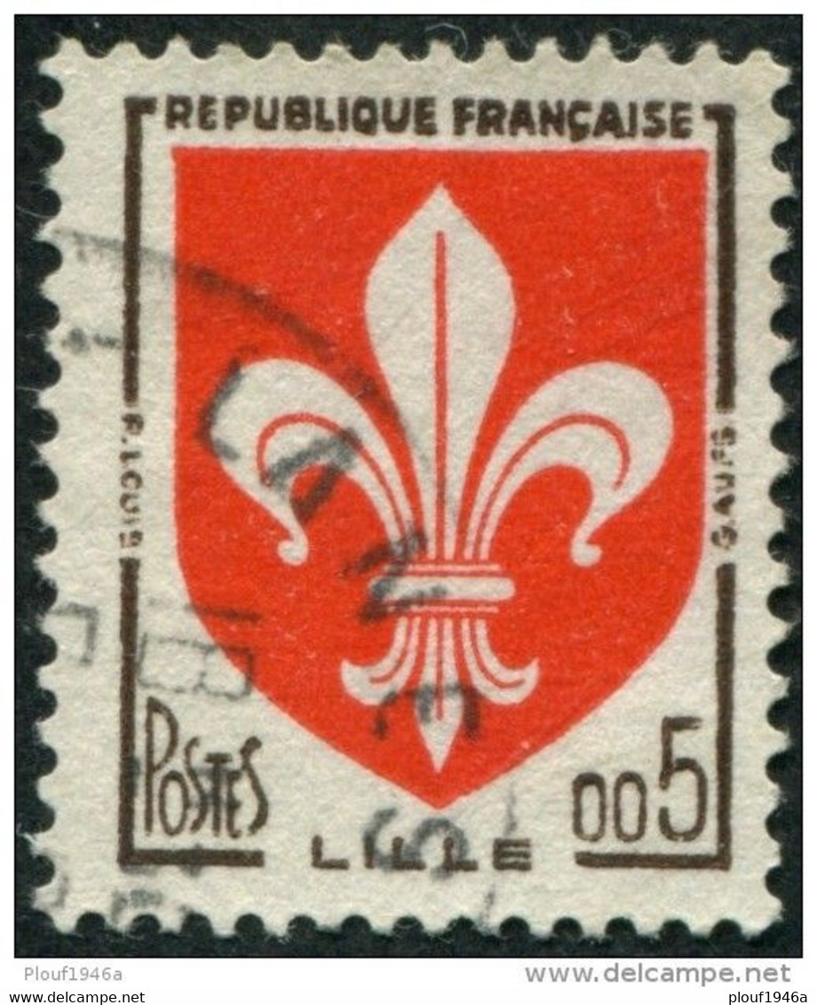 Pays : 189,07 (France : 5e République)  Yvert Et Tellier N° : 1230 (o) - 1941-66 Escudos Y Blasones