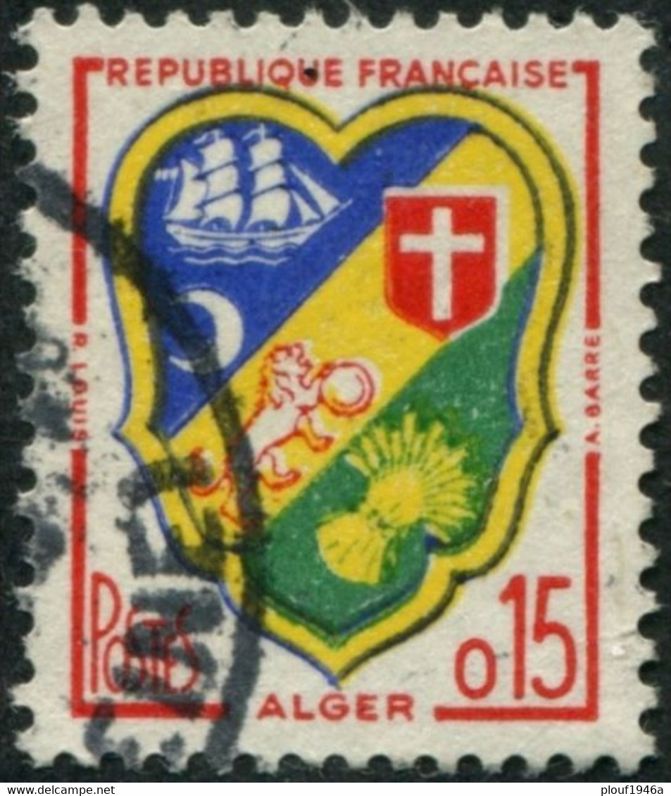 Pays : 189,07 (France : 5e République)  Yvert Et Tellier N° : 1232 (o) - 1941-66 Coat Of Arms And Heraldry