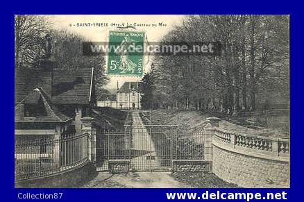 87 - HAUTE-VIENNE - SAINT YRIEIX LA PERCHE - CHATEAU Du MAS - CARTE POSTEE EN 1909 - Saint Yrieix La Perche