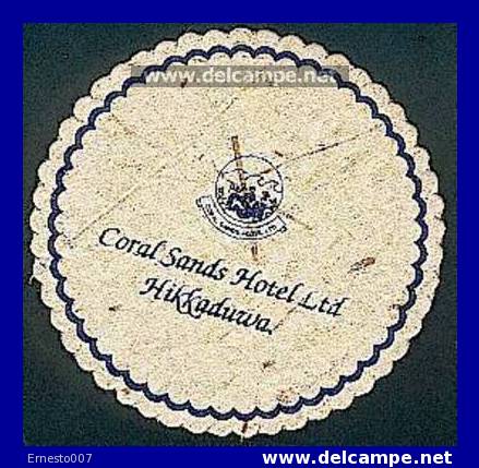 BEER MATS FROM SRI LANKA "CORAL SANDS HOTEL Ltd. HIKKADUWA" New/neu - Sous-bocks