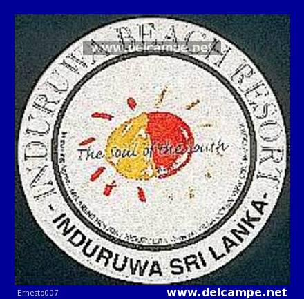 BEER MATS - BIERDECKEL - [sous-bocks] FROM SRI LANKA "INDURUWA BEACH RESORT" New/neu - Sous-bocks