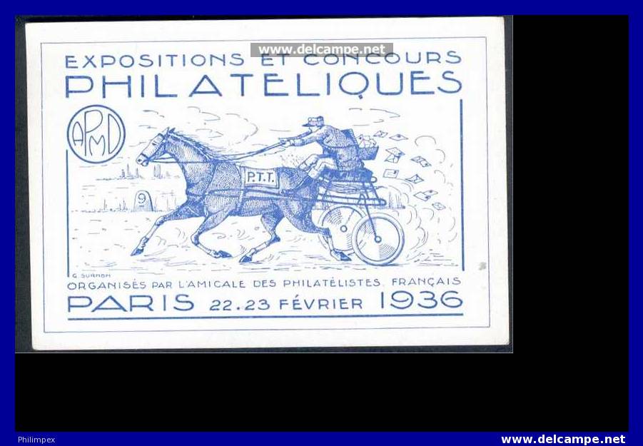 FRANCE POSTCARD - HORSE TOPIC - 1936 - VERY NICE! - Cavalli