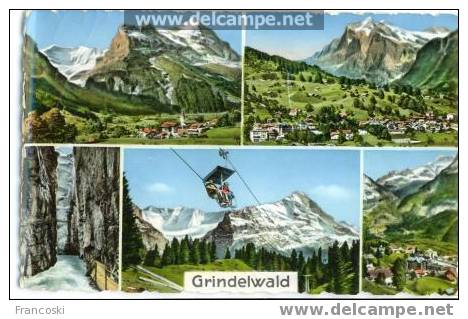 Suisse-Seggiovia-Chair Lift-Telesiege-Firstbahn- BE- Grindelwald - - Grindelwald