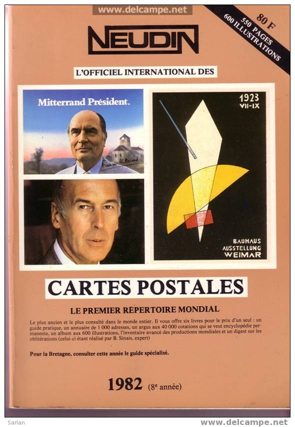 Catalogue De Cotation Cartes Postales NEUDIN 1982  8eme Année - Livres & Catalogues