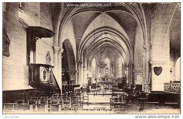 77 MORMANT Eglise, Interieur, Ed Breger, 193? - Mormant